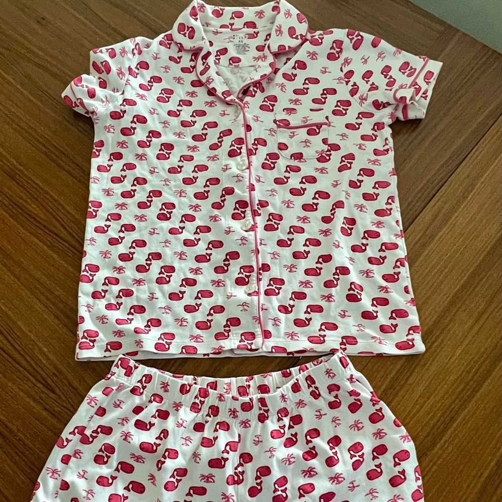 Roller Rabbit pink whale pajamas **worn one time**